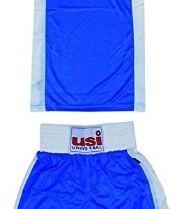 Men's Boxing Shorts And Vest - 409SV - Blue, 32