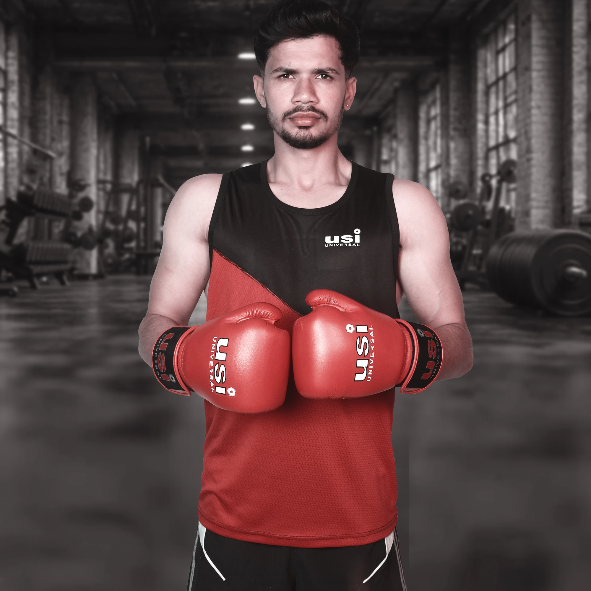 609MT1 MUAY THAI GLOVES RED_001 copy