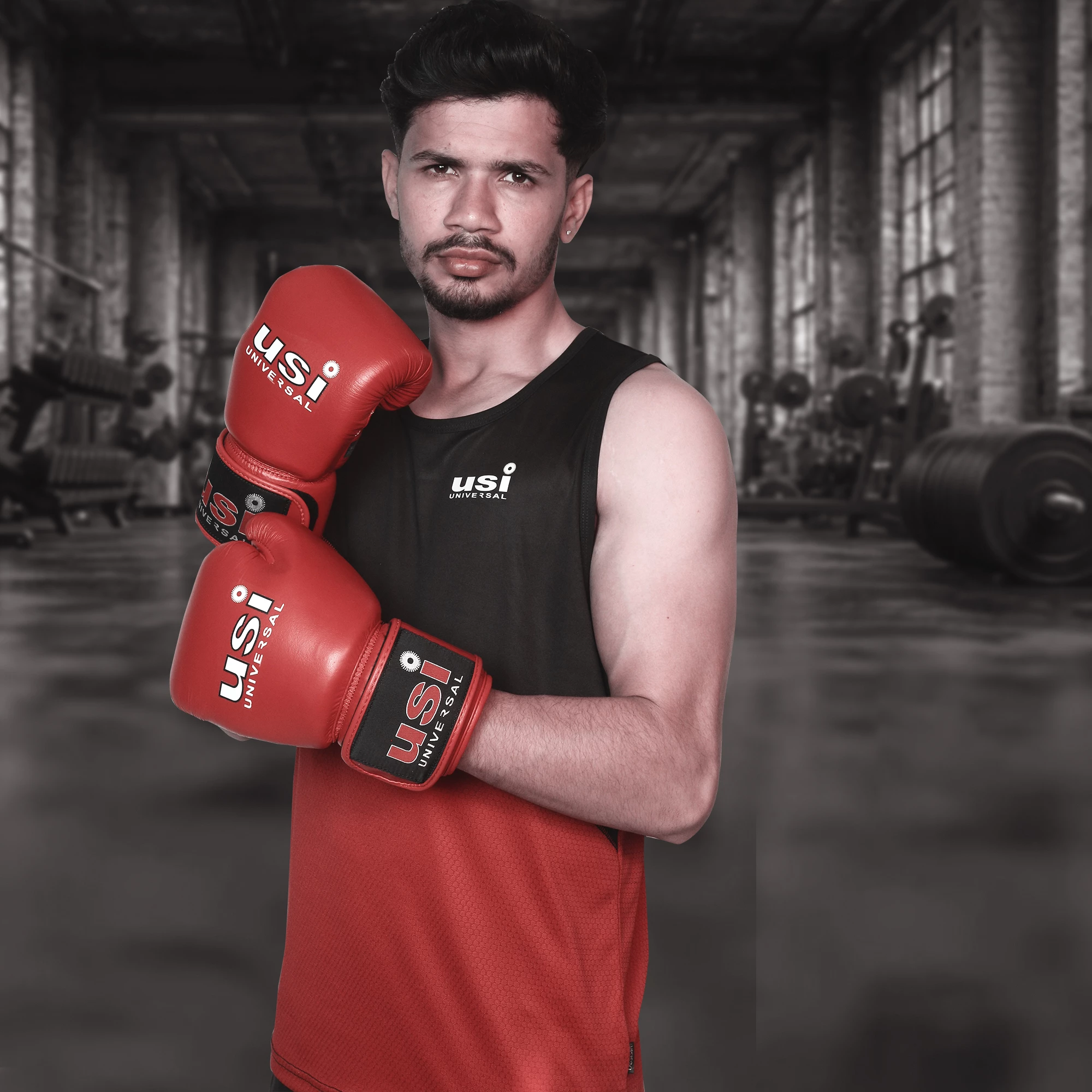 609MT1 MUAY THAI GLOVES RED_002 copy